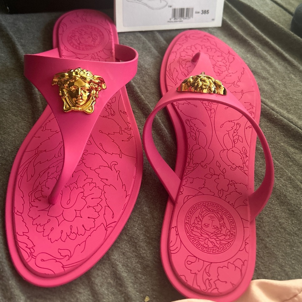 Hot pink Versace Sandals